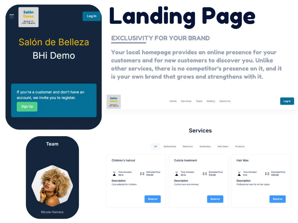Website + App  For Barbershops, Hairdressers and Beauty Salons