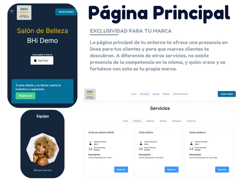 Página Web + Aplicación  Para Barberías, Peluquerías y Salones de Belleza
